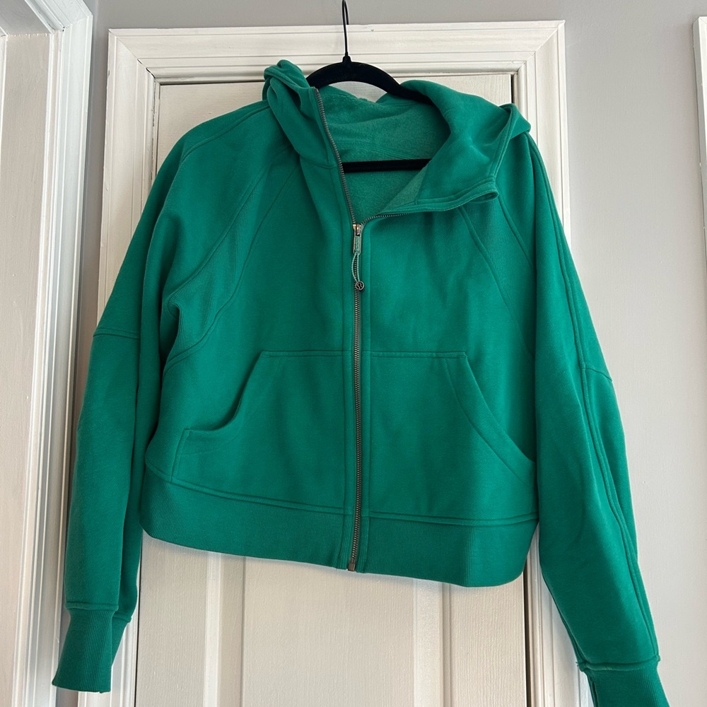 Green Lululemon Cropped Hoodie
